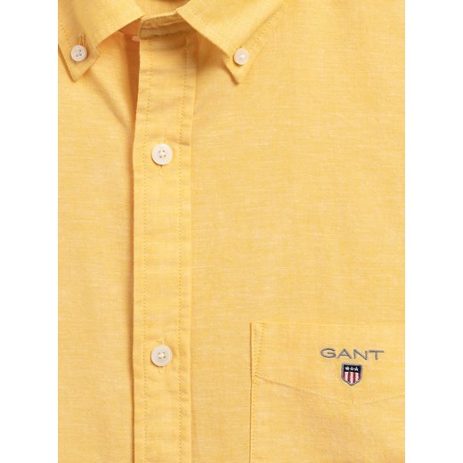 Lniana koszula - Regular fit - w kolorze żółtym Gant M okazja Limango Polska