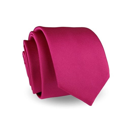 Krawat Męski Elegancki Modny Klasyczny szeroki gładki różowy fuksja G304 Jasman promocyjna cena ŚWIAT KOSZUL