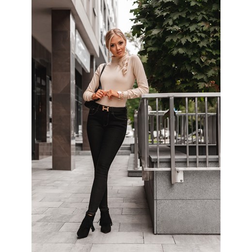 Sweter damski Edoti.com z golfem casualowy 