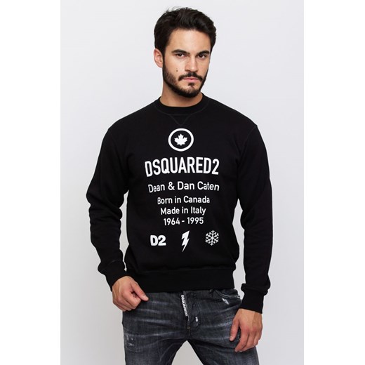 Dsquared2 - czarna bluza męska z białym nadrukiem Dsquared2 S outfit.pl