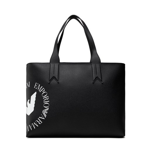 Czarna shopper bag Emporio Armani matowa duża 