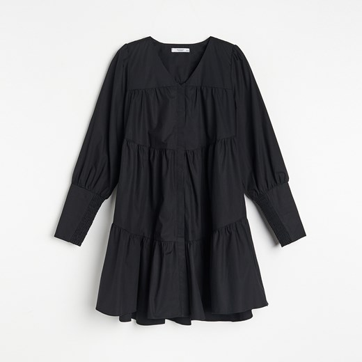 Reserved - Sukienka z bawełny organicznej - Czarny Reserved 46 wyprzedaż Reserved