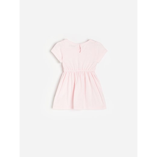 Reserved - Sukienka z haftem angielskim - Różowy Reserved 92 okazyjna cena Reserved