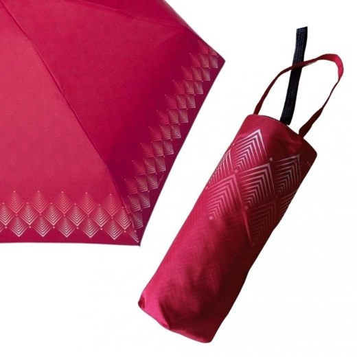 Czerwona jodełka mini parasolka składana DM405 Parasol  Parasole MiaDora.pl