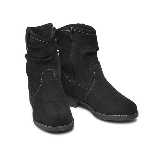 Botki Clara Barson czarne na zamek casualowe 