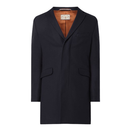 Krótki płaszcz o kroju slim fit z mieszanki żywej wełny model ‘Major’ Cg - Club Of Gents 98 wyprzedaż Peek&Cloppenburg 