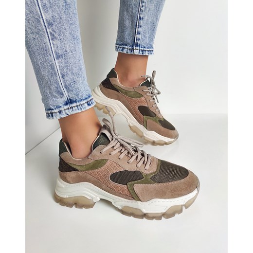 wielokolorowe sneakersy zamszowe 116-368-008-ZIEL Kulig 39 KULIG