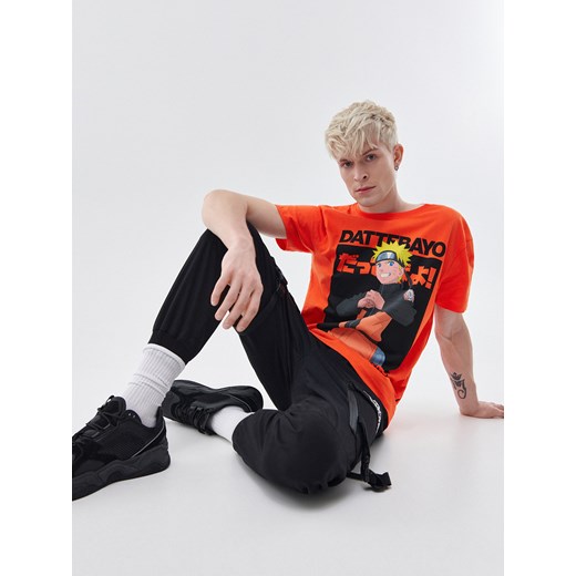 Cropp - Koszulka Naruto Shippuden - Pomarańczowy Cropp XL Cropp