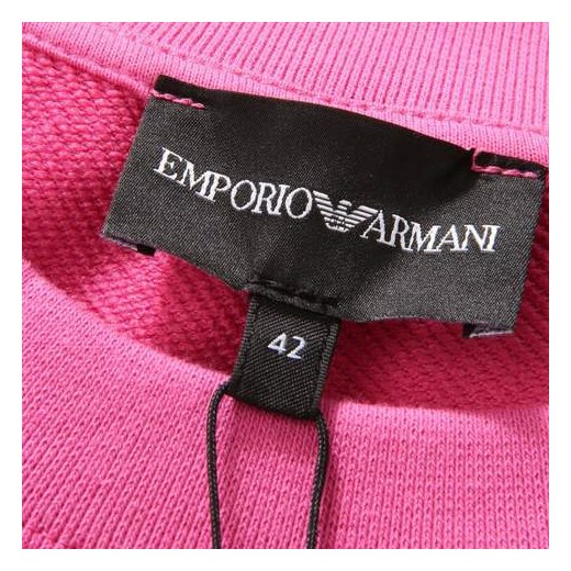 Bluza damska różowa Emporio Armani jesienna casualowa z napisami 
