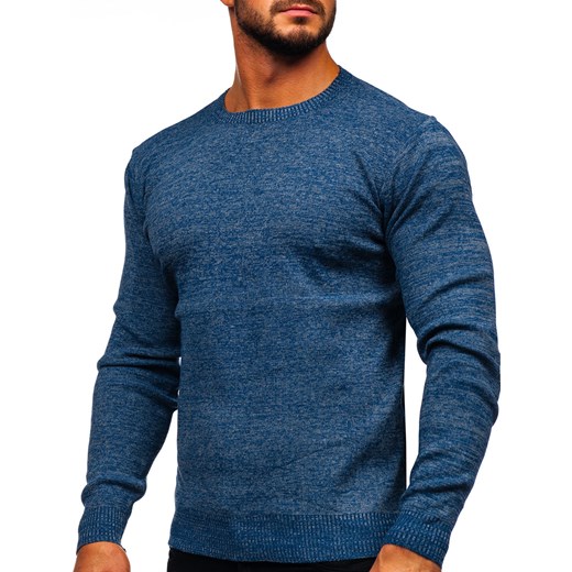 Niebieski sweter męski Denley S8307 2XL Denley wyprzedaż