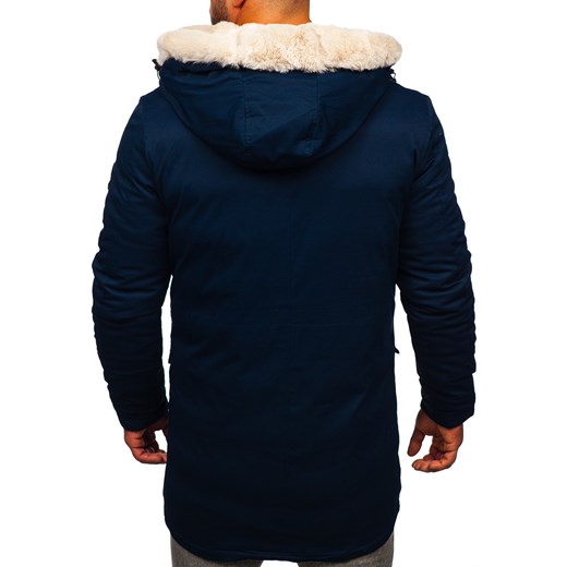 Granatowa kurtka męska zimowa parka Denley M115 XL Denley wyprzedaż