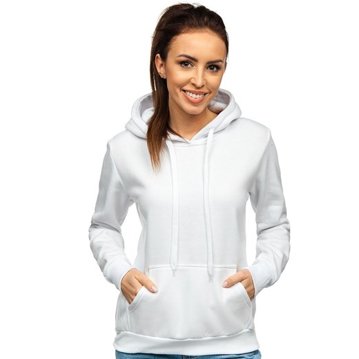 Bluza damska biała kangurka Denley W02B L denley damskie
