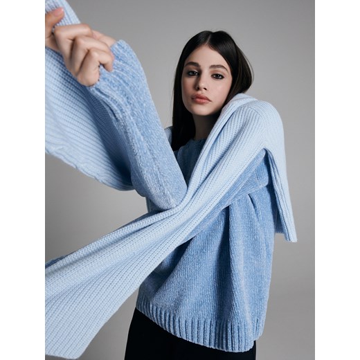 Cropp - Puszysty sweter - Niebieski Cropp L Cropp
