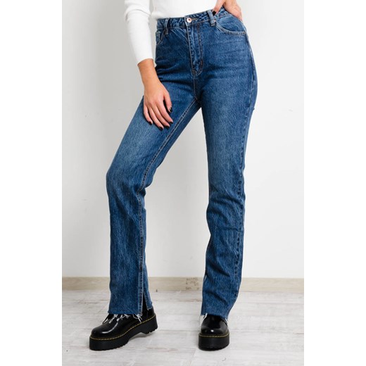 Granatowe jeansy damskie Olika 