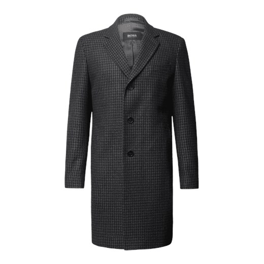 Płaszcz wełniany o kroju slim fit ze wzorem w pepitkę model ‘Hyde’ 52 Peek&Cloppenburg 