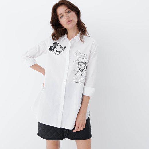 Mohito - Koszula Myszka Miki - Biały Mohito 42 wyprzedaż Mohito