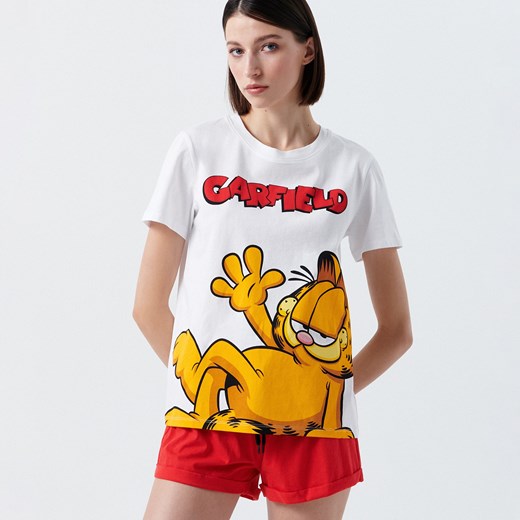 Cropp - Piżama dwuczęściowa Garfield - Biały Cropp L Cropp