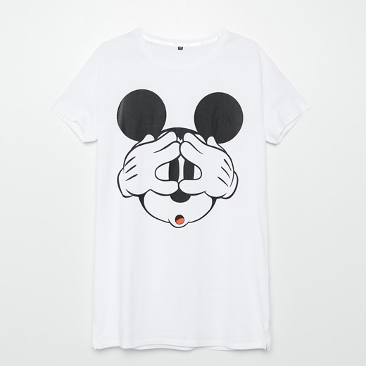 Cropp - Koszula nocna Mickey Mouse - Biały Cropp S okazja Cropp