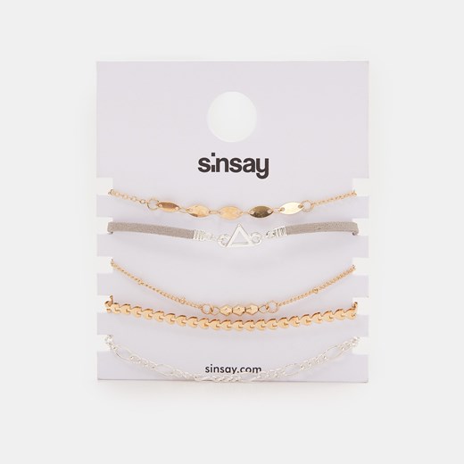 Sinsay - Bransoletki 5 pack - Wielobarwny Sinsay Jeden rozmiar Sinsay