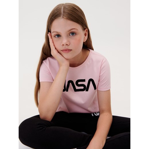 Sinsay - Koszulka NASA - Różowy Sinsay 140 Sinsay