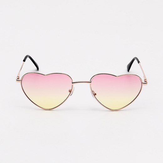 Sinsay - Okulary przeciwsłoneczne w kształcie serca - Wielobarwny Sinsay Jeden rozmiar promocyjna cena Sinsay