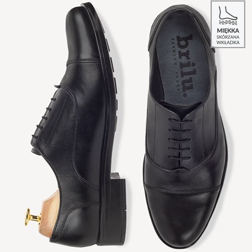 Skórzane męskie buty wizytowe Roman czarne?p=new28102021 Brilu 40 wyprzedaż brilu.pl