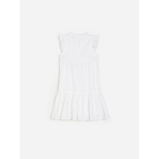 Reserved - Sukienka z haftem angielskim - Biały Reserved 164 Reserved