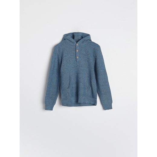 Reserved - Melanżowy sweter z kapturem - Niebieski Reserved 164 Reserved