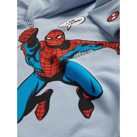 Reserved - Bluza z kapturem Spider-Man - Niebieski Reserved 164 okazja Reserved