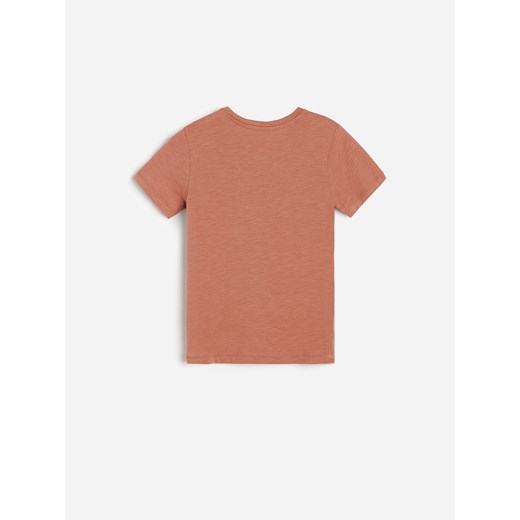 Reserved - Bawełniany t-shirt z napisami - Pomarańczowy Reserved 146 Reserved