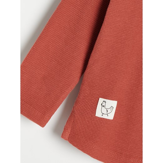 Reserved - Bawełniana bluzka z guzikami - Czerwony Reserved 98 Reserved