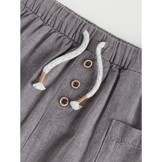 Reserved - Tkaninowe spodnie z lnem - Szary Reserved 92 Reserved