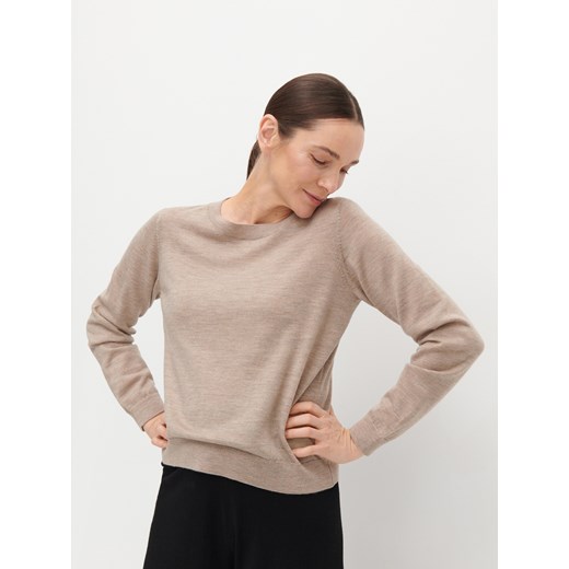Reserved - PREMIUM Sweter z wełny merino - Beżowy Reserved XS Reserved
