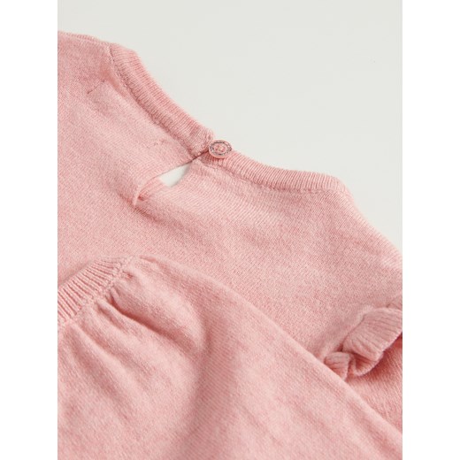 Reserved - Sweter z falbaną przy rękawach - Różowy Reserved 86 Reserved