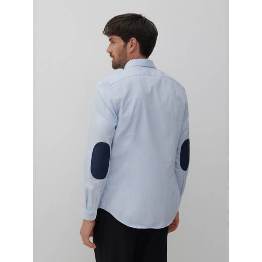 Reserved - Koszula slim fit z łatami na łokciach - Niebieski Reserved XS Reserved