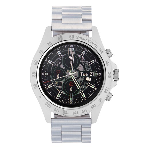 Smartwatch Garett Men Style srebrny, stalowy ze sklepu Garett w kategorii Zegarki - zdjęcie 122556086