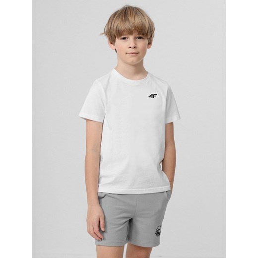 Koszulka Dziecięca 4F T-Shirt Bawełniana Sportowa Biała 128 darcet