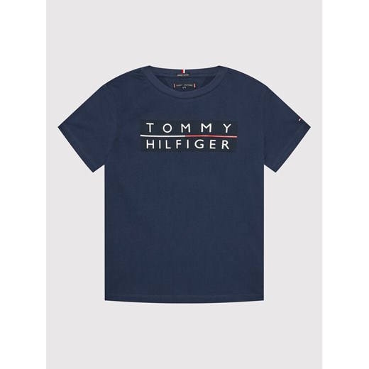 T-Shirt Logo KB0KB06675 D Granatowy Regular Fit Tommy Hilfiger 12Y MODIVO