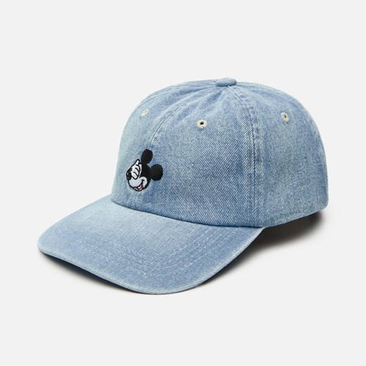 Cropp - Jeansowa czapka z daszkiem Mickey Mouse - Niebieski Cropp Uniwersalny okazyjna cena Cropp