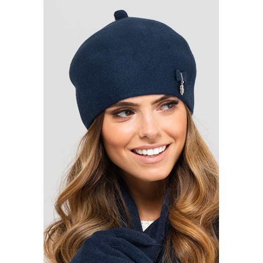 Beret damski granatowy Kamea