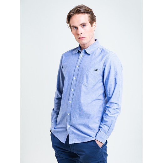 Koszula męska z tkaniny typu oxford niebieska Trixi 401 ze sklepu Big Star w kategorii Koszule męskie - zdjęcie 122886437