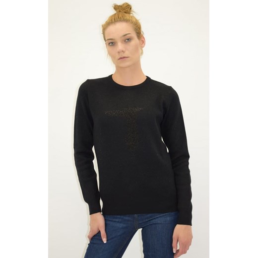 sweter damski trussardi 56m00447 czarny ze sklepu Royal Shop w kategorii Swetry damskie - zdjęcie 122900646
