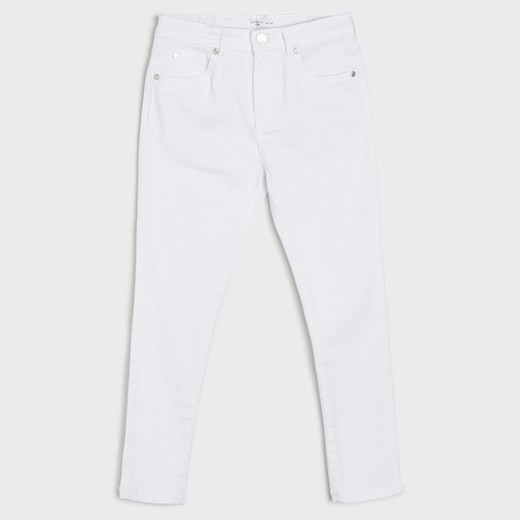 Sinsay - Elastyczne spodnie materiałowe - Biały Sinsay 122 Sinsay