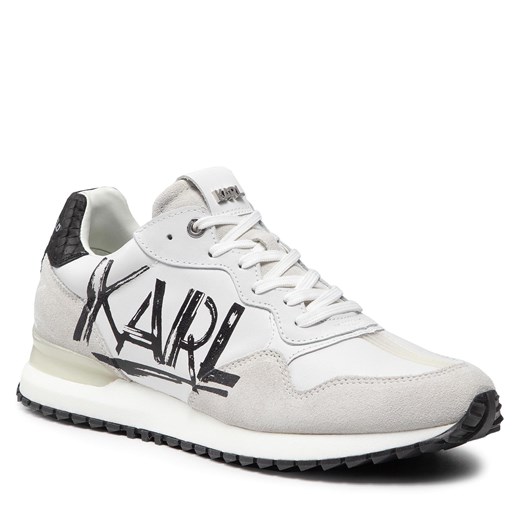 Sneakersy KARL LAGERFELD - KL52916 White Lthr W/Black Karl Lagerfeld 44 eobuwie.pl