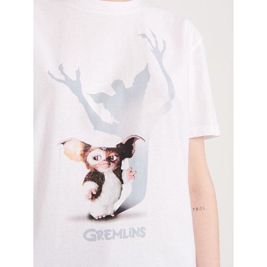 Reserved - T-shirt Gremlins - Biały Reserved S promocja Reserved