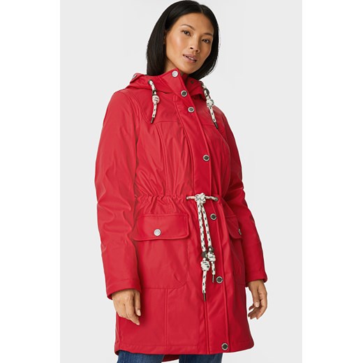 C&A Płaszcz przeciwdeszczowy z kapturem, Czerwony, Rozmiar: 34 The Outerwear 48 C&A