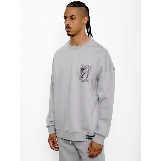 BLUZA MĘSKA OVERSIZE SZARA OZONEE MACH/M3257 Ozonee S wyprzedaż ozonee.pl