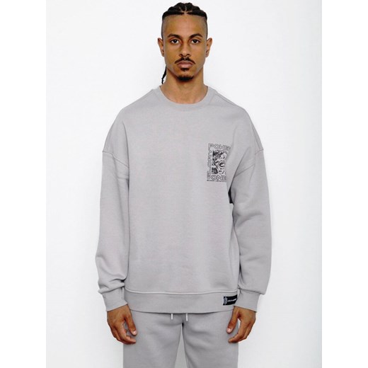 BLUZA MĘSKA OVERSIZE SZARA OZONEE MACH/M3257 Ozonee XL okazja ozonee.pl