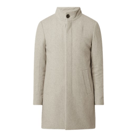 Płaszcz wełniany z plisą w kontrastowym kolorze model ‘Harvey’ Matinique XL Peek&Cloppenburg 