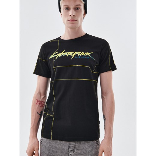 Cropp - Koszulka Cyberpunk 2077 - Czarny Cropp S wyprzedaż Cropp